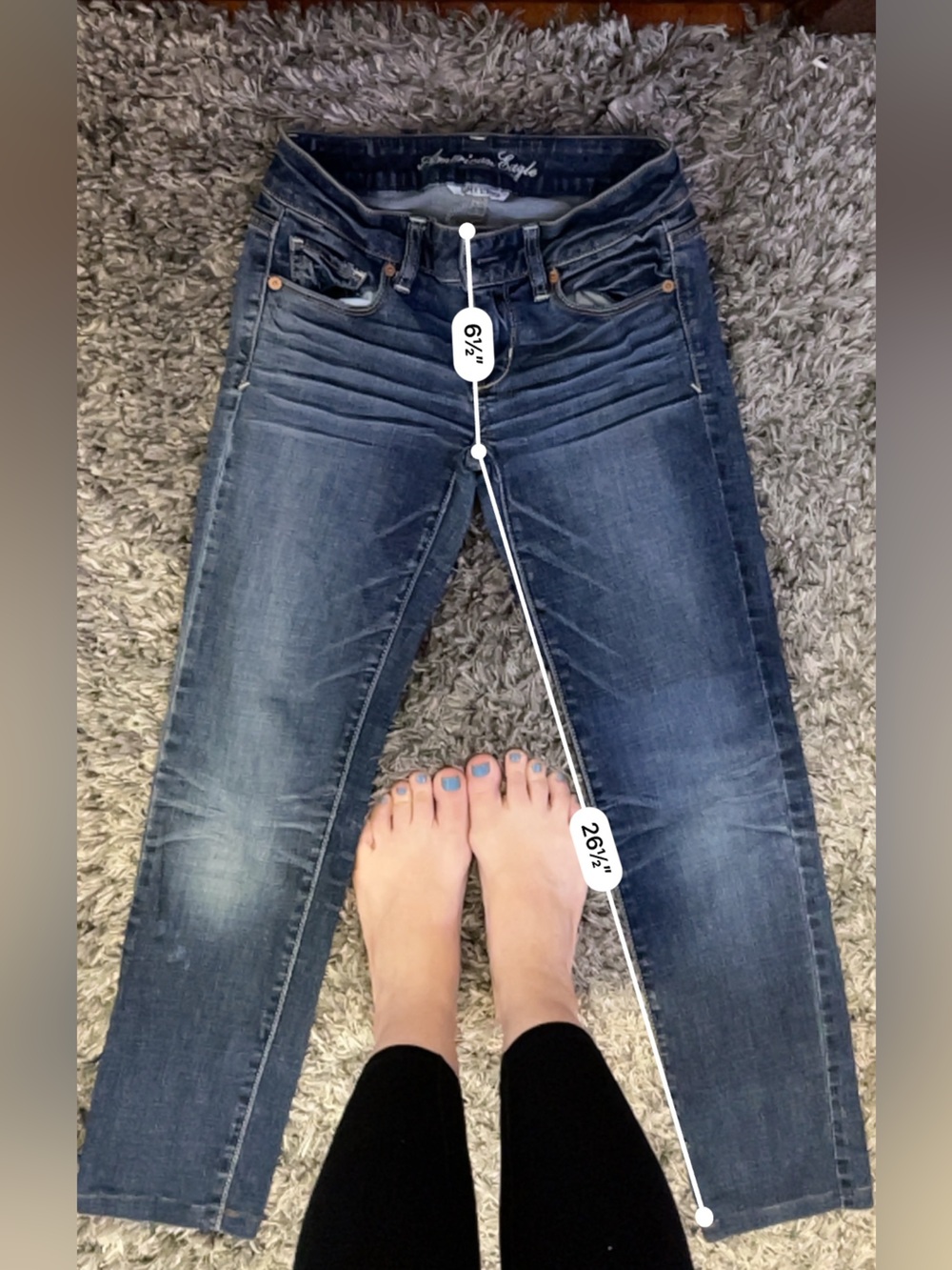 American Eagle Outfitters Skinny Jeans in Dark Blue Wash
